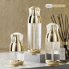 3 pcs Leak Proof Refillable Travel Bottle Set with Golden Accents