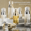3 pcs Leak Proof Refillable Travel Bottle Set with Golden Accents