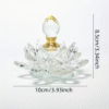 1pc Elegant Lotus Shaped Glass Perfume Bottle