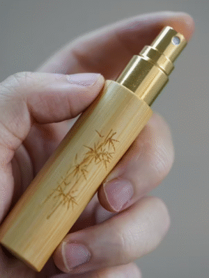 1pc 10ml Bamboo Print Wooden Perfume Spray Bottle