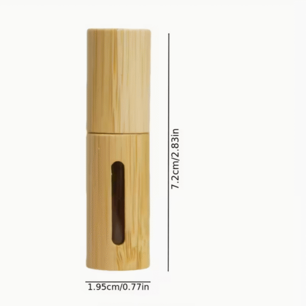 1pc 10ml Bamboo Print Wooden Perfume Spray Bottle