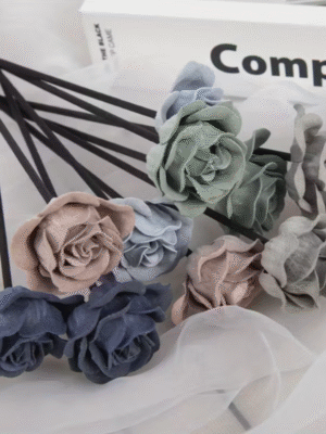 10pcs 23cm Dark Faux Leather Velvet Reed Diffuser Sticks