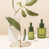 2pcs 30ml Matte Green Glass Dropper Bottles