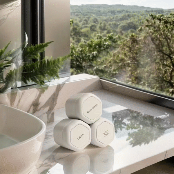 3 pcs Beige Body Care Capsule Set with Magnet