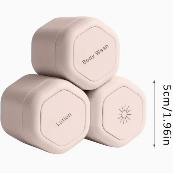 3 pcs Beige Body Care Capsule Set with Magnet