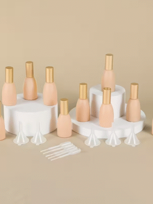 10 pcs 12ml Pink Essential Oil Roller Bottles with Golden Caps