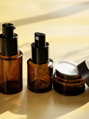 3 pcs Amber Glass Travel Set