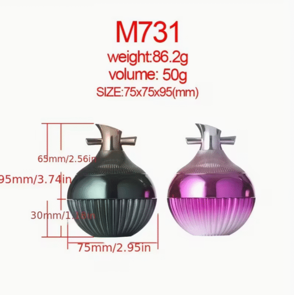 1pc 50g Golden Green Cosmetic Jar