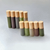 10pcs 5ml/10ml Beige-to-Green Gradient Glass Roller Bottles
