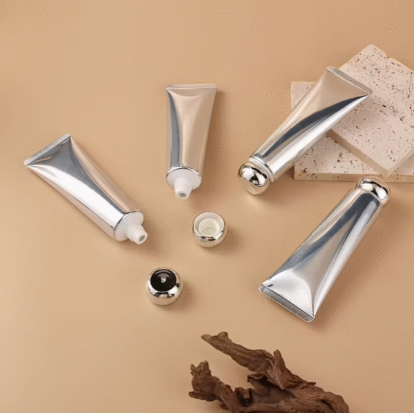 10 pcs 50ml Refillable Aluminum Plastic Cosmetic Tubes with Round Bottle Caps