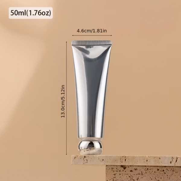 10 pcs 50ml Refillable Aluminum Plastic Cosmetic Tubes with Round Bottle Caps