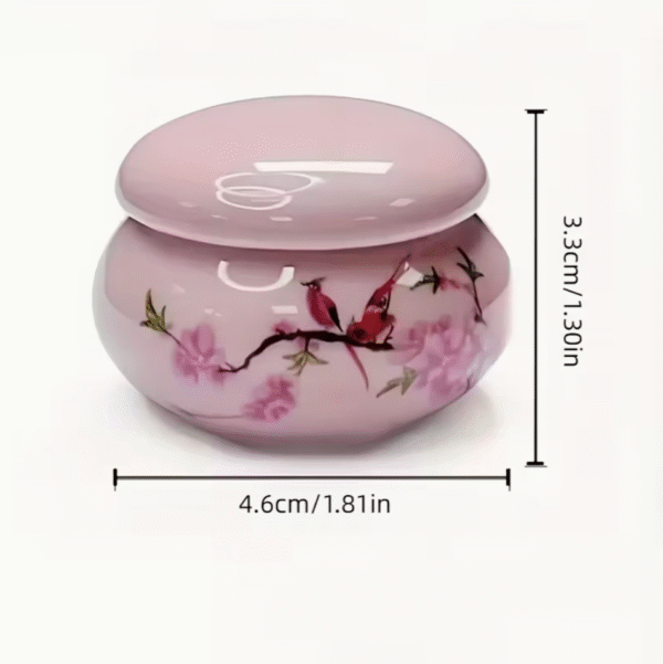 5 pcs 30ml Mini Ceramic Jars with Flip Top Lids