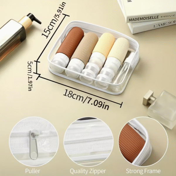 16 pcs TSA Approved Travel Bottle Set with Packaging Bag and Stickers