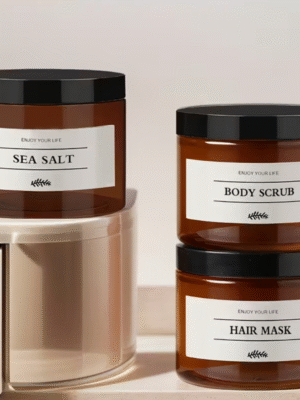 3 pcs Set of 300ml Bathroom Cosmetic Jars