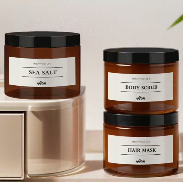 3 pcs Set of 300ml Bathroom Cosmetic Jars