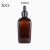 3pcs 100ml Amber Glass Dropper Bottles with Black Caps