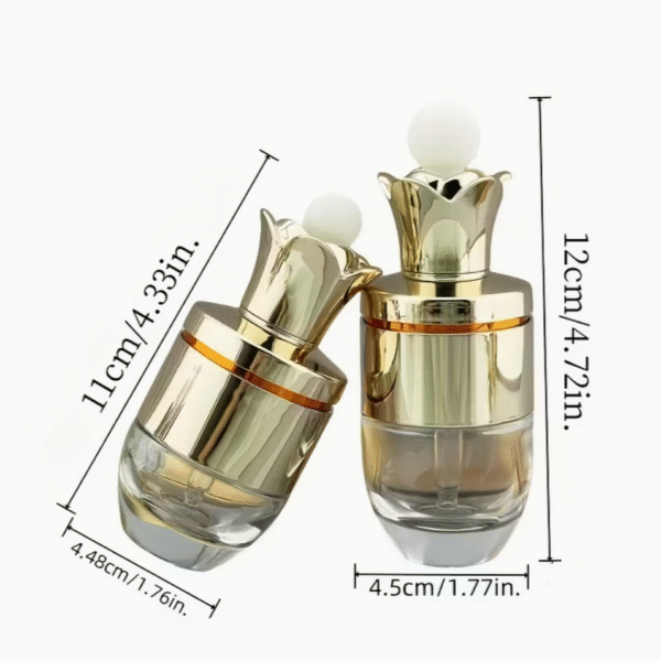 2pcs 30ml and 50ml Retro Floral Glass Dropper Bottles