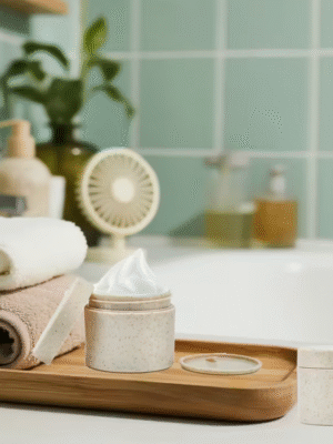 4pcs 50ml Wheat Straw Cosmetic Containers